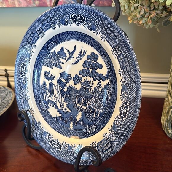 Churchill England Blue Willow Dishwasher & Microwave Safe - Vtg./Great Condition - Picture 3 of 9